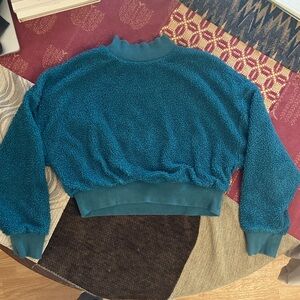 Fabletics Teal Cowl Neck Sweater